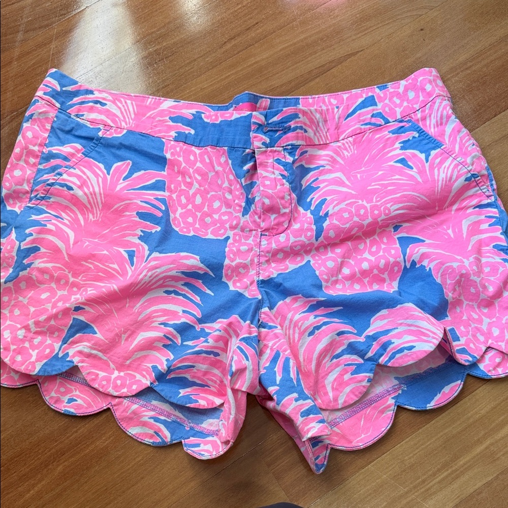 Lilly Pulitzer Pink and Blue High Waist Shorts